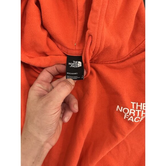 The North Face Mens Sweater Large Red Hoodie Fleece Sweatshirt - Picture 3 of 3